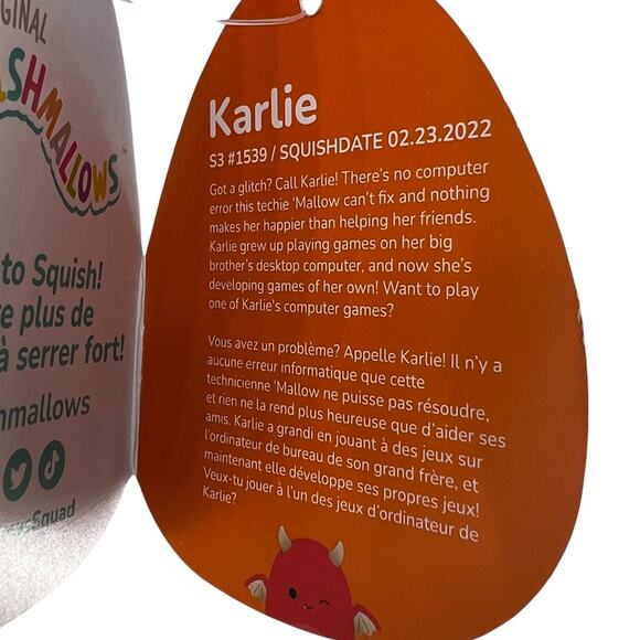 Squishmallow Karlie the Red Devil Halloween Plush Stuffed Animal with Clip - Picture 10 of 14